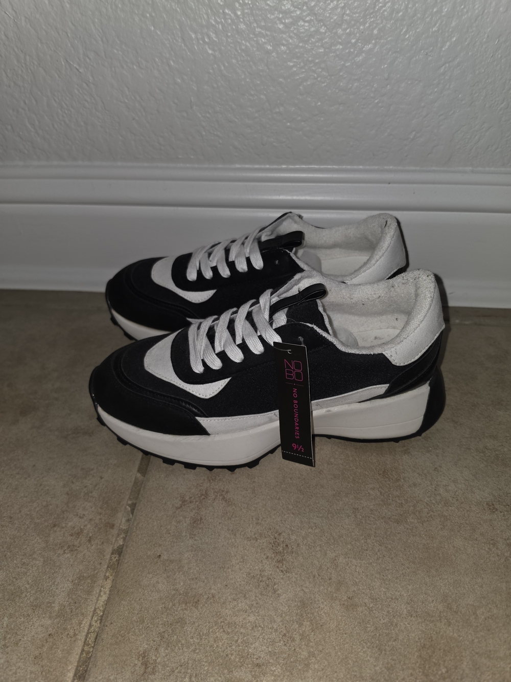 Black & White Platform Sneakers